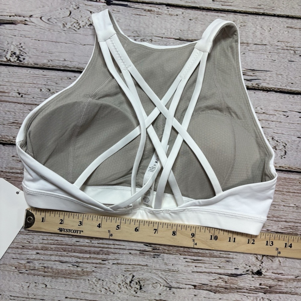 Lululemon Free to Be Serene Sports Bra High Neck C/D Cup White Size 8 NWT - Picture 4 of 5